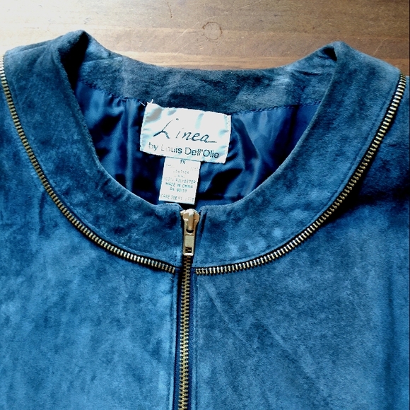 Linea by Louis Dell' Olio Suede Zippered Jacket with Zipper Detail - Picture 6 of 9